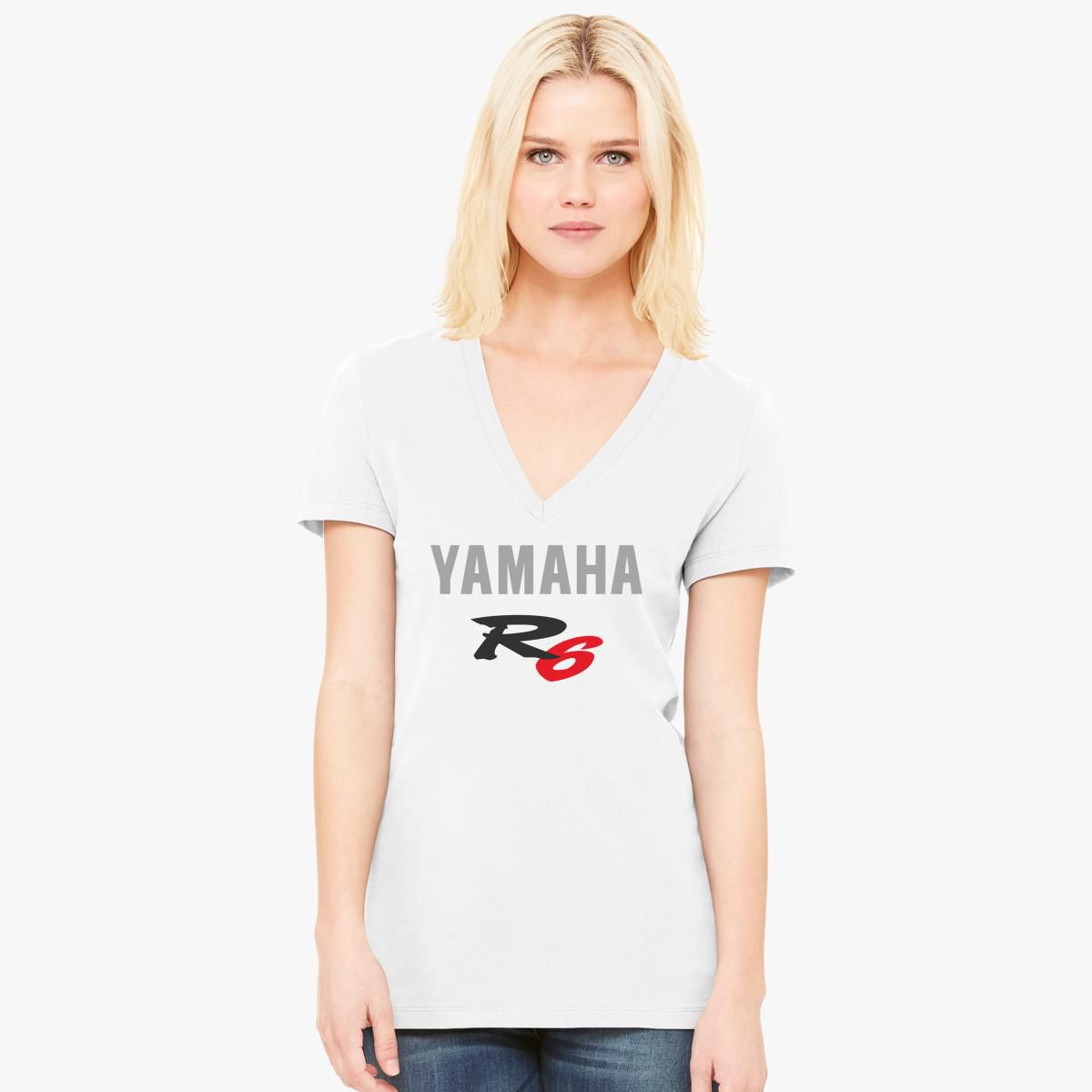 Yamaha R6 Women's V-Neck T-shirt | Kidozi