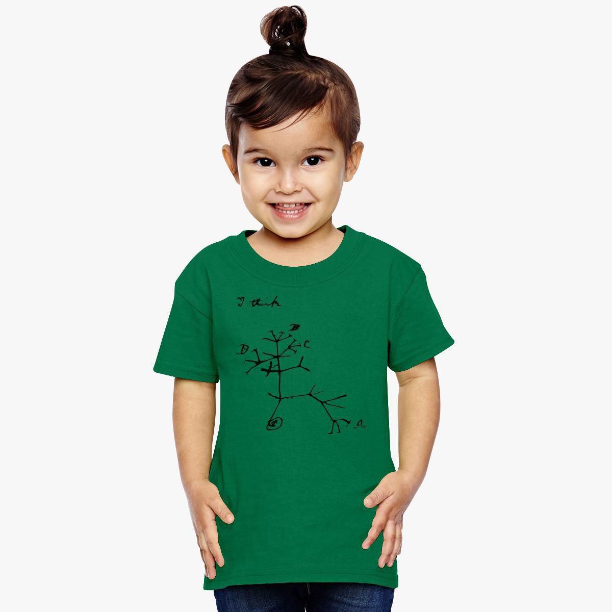gateway Stikke ud Motivering Darwin I Think Tree Toddler T-shirt | Kidozi