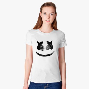 Marshmello Face Smile Women S T Shirt Kidozi Com - marshmello face men s premium t shirt roblox