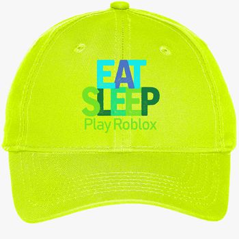 Eat Sleep Play Roblox Youth Six Panel Twill Cap Kidozi Com - neon yellow roblox logo