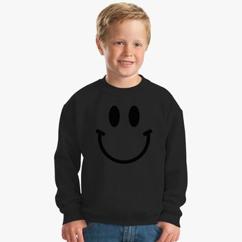 Smile Face Funny Emoji Kids Sweatshirt Kidozi Com - laughing emoji sweater roblox