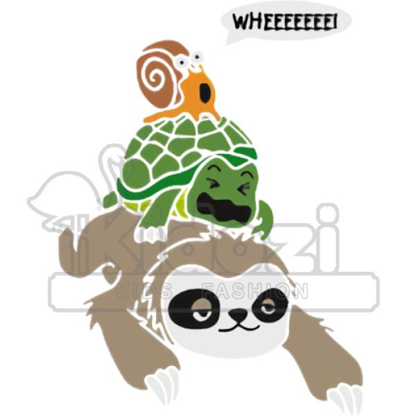 Sloth Turtle And Snail Piggyback Funny Running Wild Kids Sweatshirt Kidozi Com - team slothturtle fan club roblox