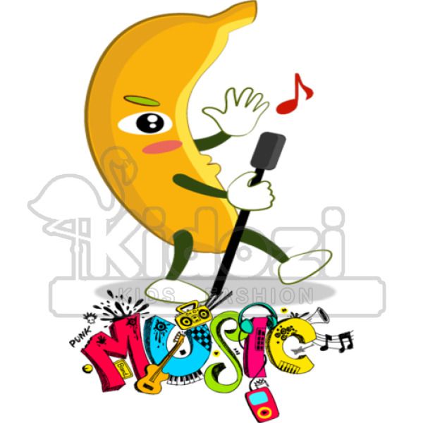 Funny Banana Music Singer Kids Tank Top 