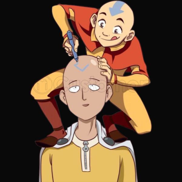 One Punch Man and Avatar Funny Men's T-shirt | Kidozi.com