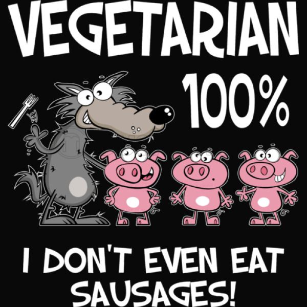 Vegetarian Big Bad Wolf I Don't Even Eat Sausages Apron | Kidozi.com