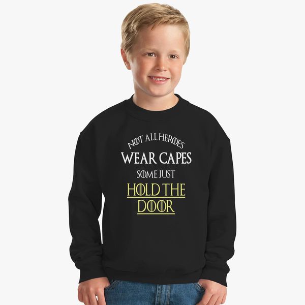 GAME OF THRONES HODOR "NOT ALL HEROES WEAR CAPES..." HOODIE NEW