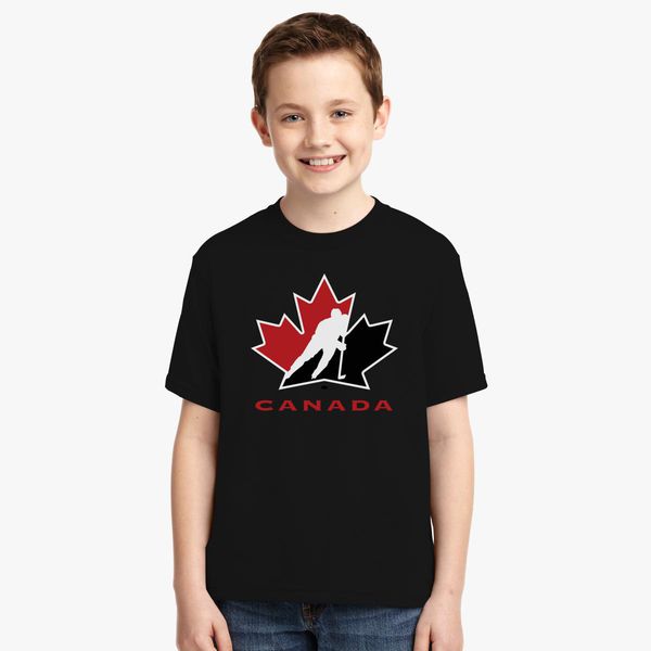 Canada National Ice Hockey Team Logo Unisex Youths Short Sleeve T-Shirt Kids T-Shirt Tops