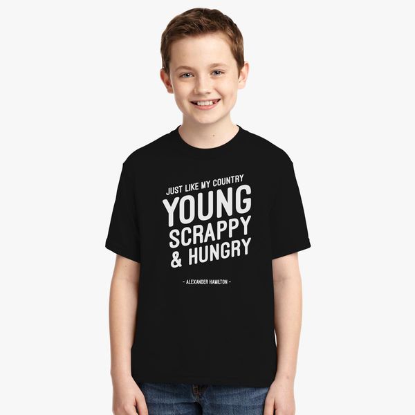 Hamilton Musical Kid's Shirt; Young Scrappy and Hungry; Broadway; Broadway Kids; Alexander Hamilton; Trendy Kids Clothes