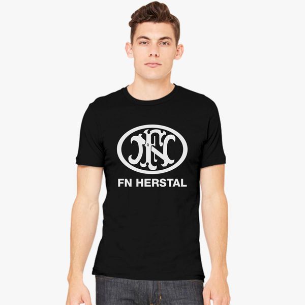 FN Herstal Logo Best Gray Color Men's T-Shirt Size S 2XL 