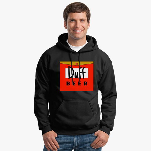 duff beer hoodie with beer holder