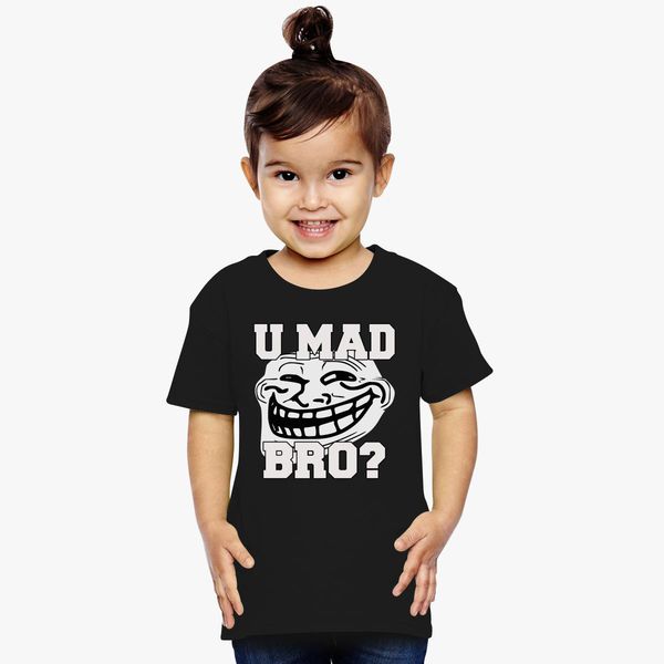 Funny T Shirt Troll Face U Mad Bro Toddler T Shirt Kidozi Com - roblox troll face t shirt