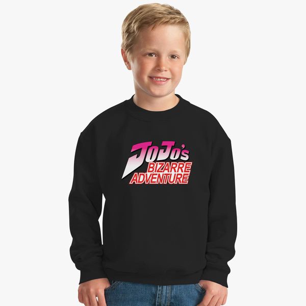 Jojo S Bizarre Adventure Logo Kids Sweatshirt Kidozi Com - roblox free jojo clothes