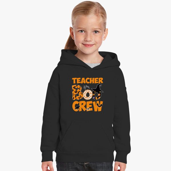Halloween Teacher Shirt Cute Boo Crew Teacher Tshirt Kids Hoodie