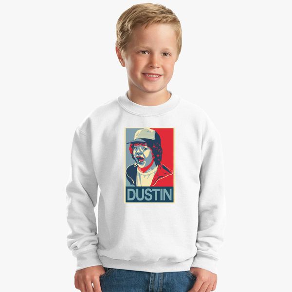 Stranger Things Dustin Kids Sweatshirt Kidozicom - dustin stranger things roblox shirt