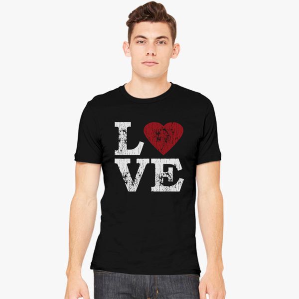 LOVE with heart Men's T-shirt | Kidozi.com
