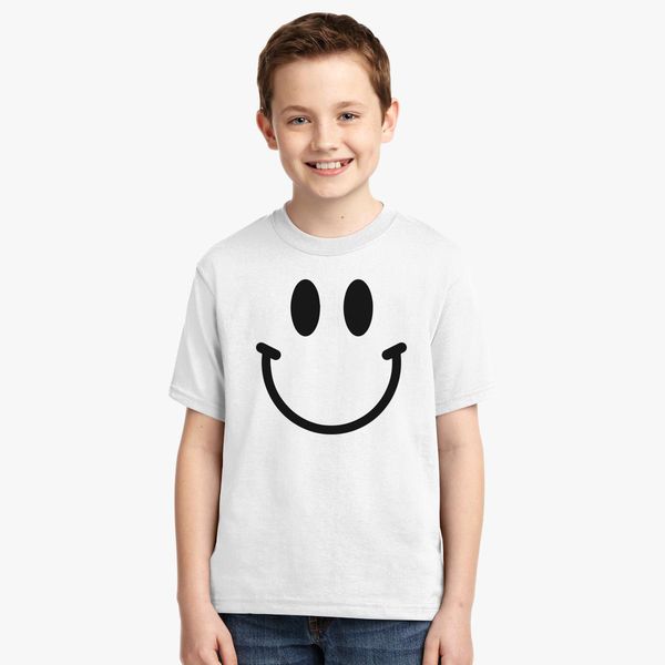 Smile Face Funny Emoji Youth T Shirt Kidozi Com - funny emoji shirt roblox