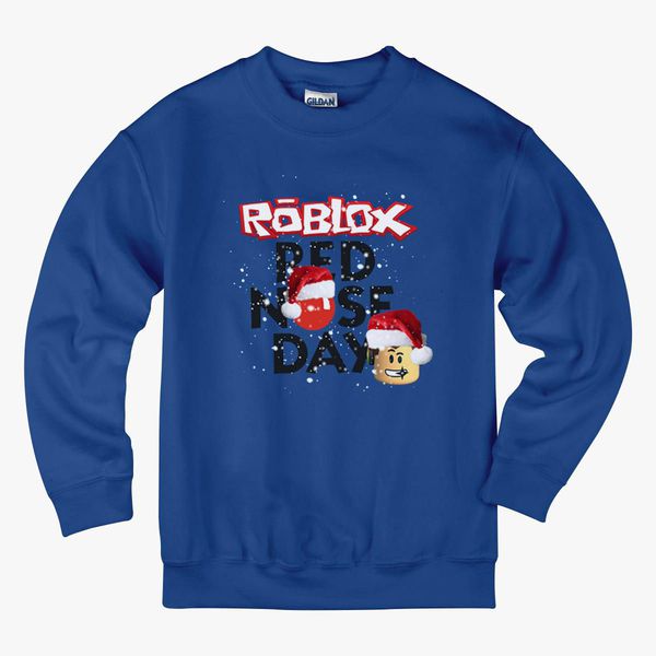 Roblox Christmas Red Nose Day Kids Sweatshirt Kidozi Com - roblox red hoodie t shirt