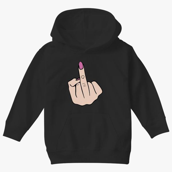 Tana Mongeau The Middle Finger Kids Hoodie Kidozi Com - middle finger roblox song id