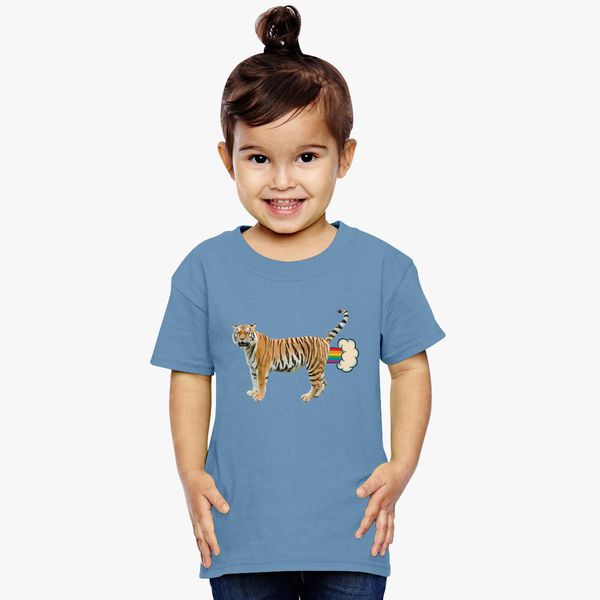 Giant Realistic Flying Tiger Toddler T-shirt | Kidozi.com