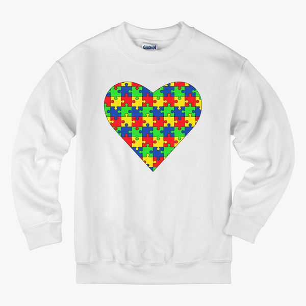 Digi Tizers Autism Awareness Heart Kids Sweatshirt Kidozi Com - autism shirt roblox