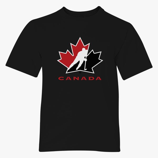 Canada National Ice Hockey Team Logo Unisex Youths Short Sleeve T-Shirt Kids T-Shirt Tops
