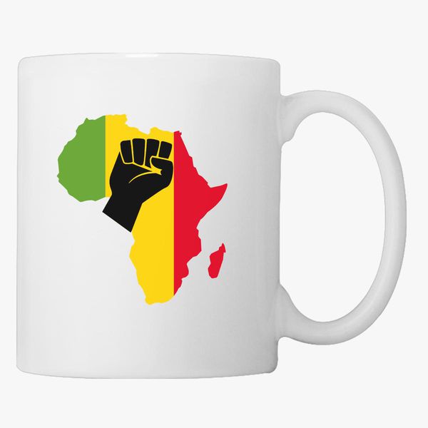 Africa Black Power Africa Map Fist African Coffee Mug Kidozi Com