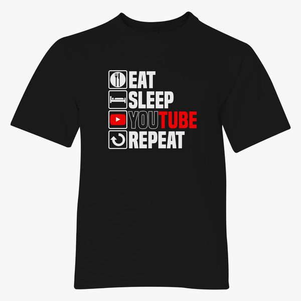 Eat Sleep Youtube Youth T Shirt Kidozi Com