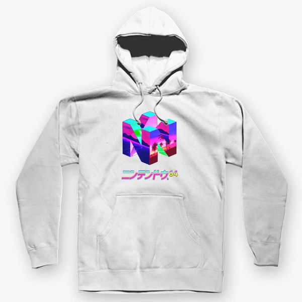 n64 vaporwave hoodie