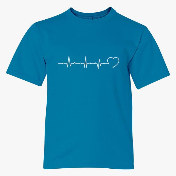 welfare heartbeat line Youth T-shirt | Kidozi.com