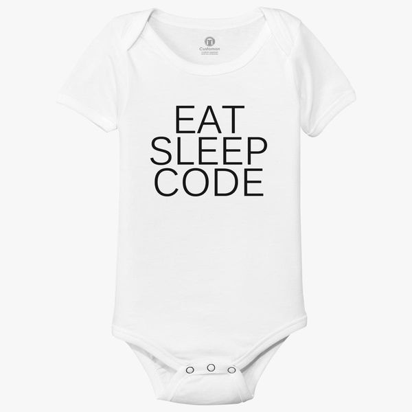 Eat Sleep Code Funny Gamer Gaming Geek Humour Programer Baby Onesies Kidozi Com - baby onesie codes roblox