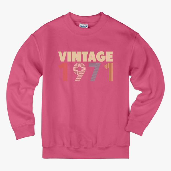 Vintage 1971 Kids Sweatshirt | Kidozi.com
