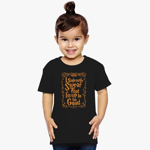 UNIQUEONE Toddler Boys Girls I Solemnly Swear That I Am Up to No Good T-Shirt Soft Short Sleeve Tee Tops 