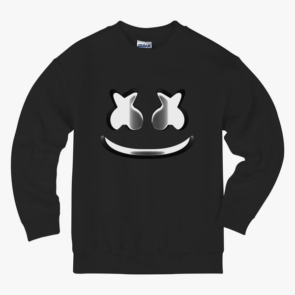 Marshmello Helmet Kids Sweatshirt Kidozi Com - how to get the marshmello helmet in roblox