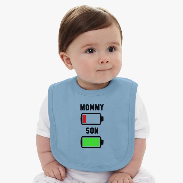 Download Low Battery svg Mommy and Son Baby Bib | Kidozi.com